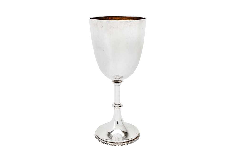 Lot 335 - A Victorian sterling silver trophy goblet, Sheffield 1894 by Mappin & Webb