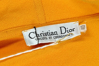 Lot 14 - Christian Dior Orange Crepe Skirt Suit - size 40