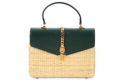 Lot 1232 - Gucci Sylvie Wicker and  Top Handle Bag
