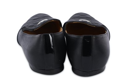 Lot 463 - Chanel Black Quilted Loafers - size 42