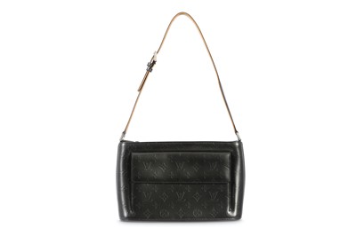 Lot 189 - Louis Vuitton Charcoal Leather Mat Monogram Alston Bag