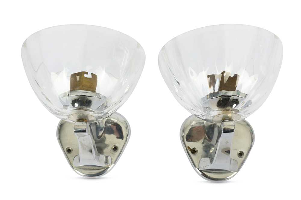 Lot 31 - MURANO: A pair of Murano glass cup wall lights,...
