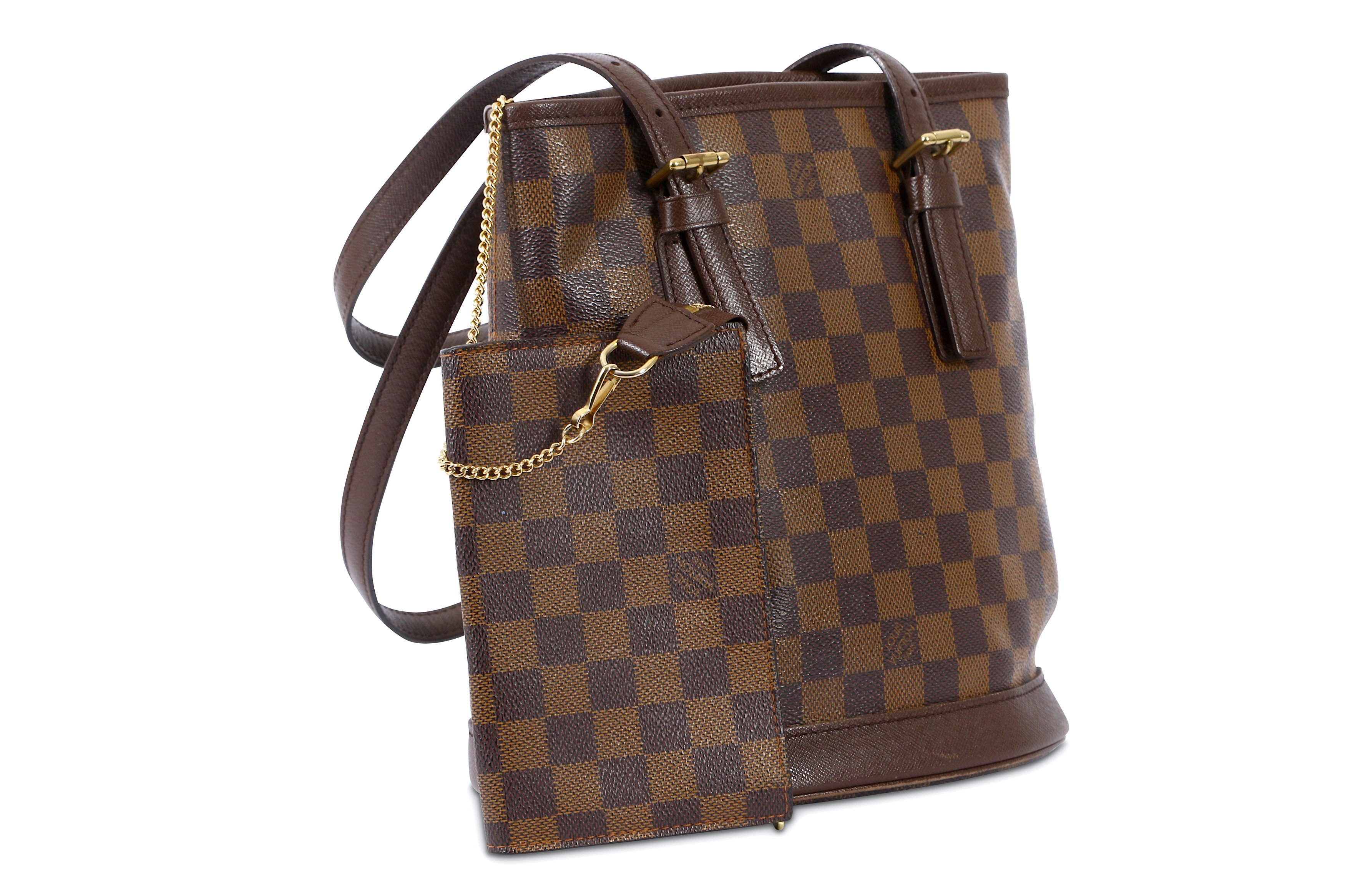 Lot 346 - Louis Vuitton Damier Ebene Marais Bucket Bag