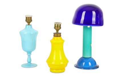Lot 119 - MURANO ITALY:  Three glass table lamps, circa...