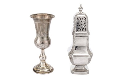 Lot 79 - A George V sterling silver Kiddish cup, London...