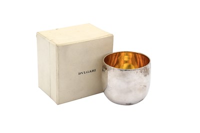 Lot 96 - A modern boxed Italian sterling silver tumbler,...