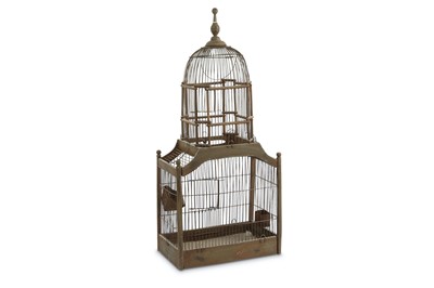 Lot 219 - A late 19th to early 20th century birdcage,...