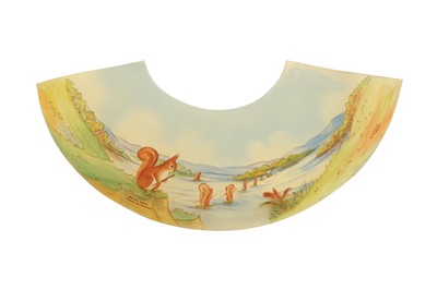 Lot 150 - A COLLECTION OF TWELVE HAND PAINTED CHILDRENS LAMP SHADES, CIRCA. 1930