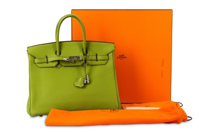 Lot 175 - Hermes Vert Anis Togo Birkin 35