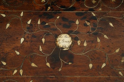 Lot 321 - λ A FINE IVORY AND BONE-INLAID STATIONARY SECRETAIRE