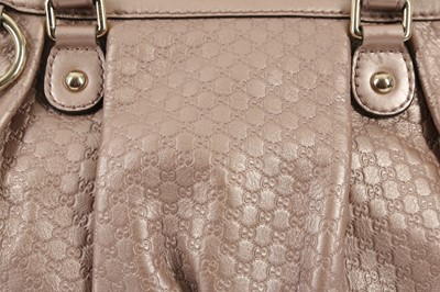Lot 327 - Gucci Sukey Light Pink Metallic Microguccissima Bag