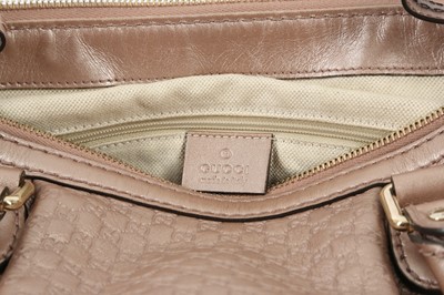 Lot 327 - Gucci Sukey Light Pink Metallic Microguccissima Bag