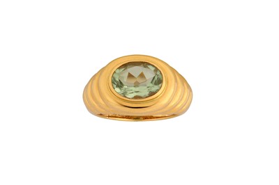 Lot 101 - A green quartz 'Ripple' ring, by Kiki...