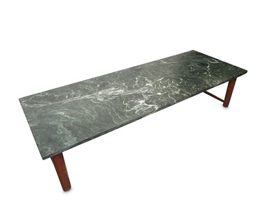 Lot 53 - DENMARK: A coffee table, marble and teak,...