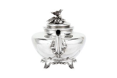 Lot 475 - A William IV sterling silver bachelor teapot, London 1834 by Edward, Edward junior, John & William Barnard
