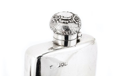 Lot 365 - A late Victorian sterling silver spirit hip flask, London 1900 by Drew & Sons (Samuel Summers Drew & Ernest Drew)