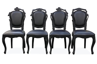 Lot 326 - MAARTEN BAAS: Four Smoke Side Chairs designed...