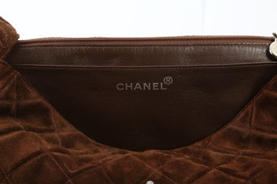 Lot 258 - Chanel Brown Suede Turnlock Shoulder Bag