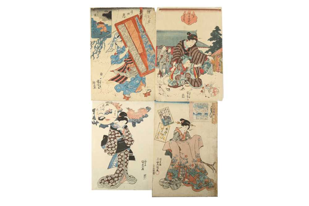 Lot 643 - A COLLECTION OF JAPANESE WOODBLOCK PRINTS BY KUNIYOSHI, KUNISADA AND OTHERS.