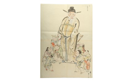 Lot 672 - A LARGE GROUP OF KANO JAPANESE PAINTINGS.