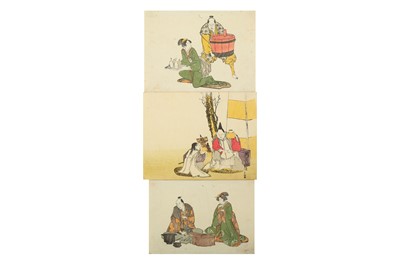 Lot 1071 - A COLLECTION OF JAPANESE WOODBLOCK PRINTS BY HOKUSAI AND OTHERS.