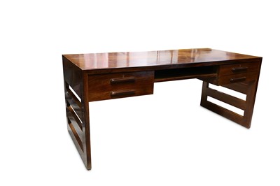 Lot 67 - ART DECO: A rosewood Executive Desk c.1940,...