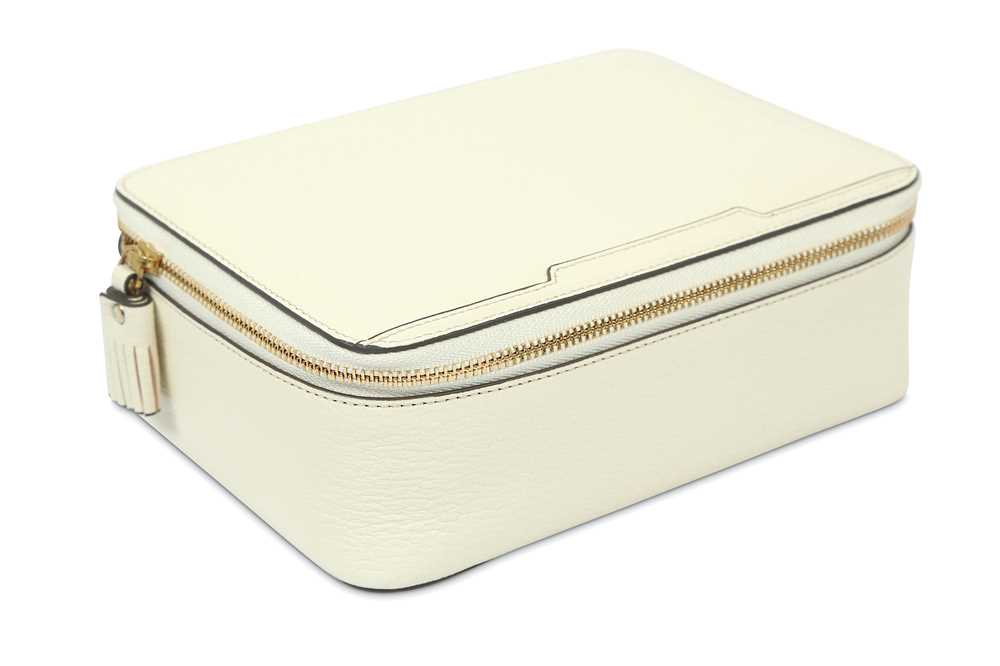 Lot 200 - Anya Hindmarch Cream Leather Jewellery Box