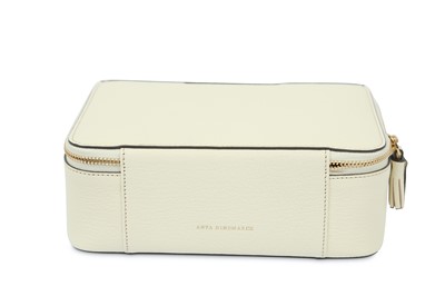 Lot 200 - Anya Hindmarch Cream Leather Jewellery Box