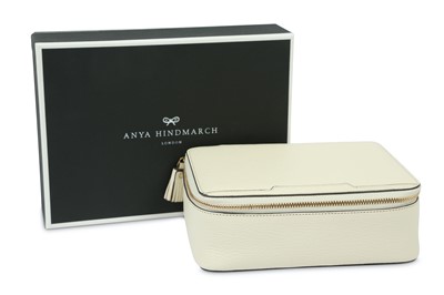 Lot 200 - Anya Hindmarch Cream Leather Jewellery Box