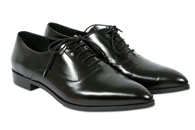 Lot 97a - Prada Black Pointed Oxford Dress Shoes