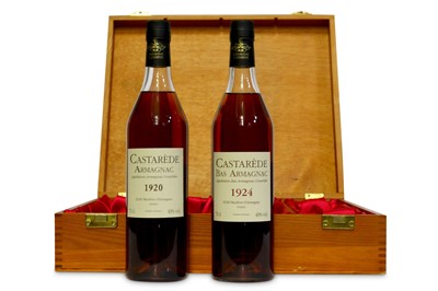 Lot 396 - 1920s Bottles of Castaréde Bas Armagnac in Presentation Box.