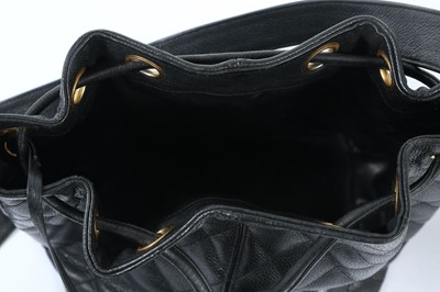 Lot 397 - Chanel Vintage Black Caviar Bucket Bag