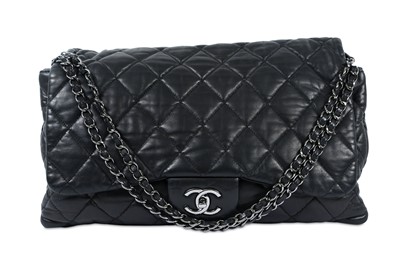 What Goes Around Comes Around Chanel Black Lambskin Accordion Bag