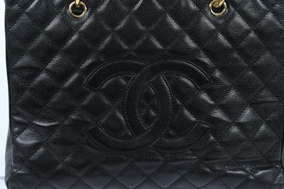 Lot 394 - Chanel Black Grand Shopping Tote (GST)