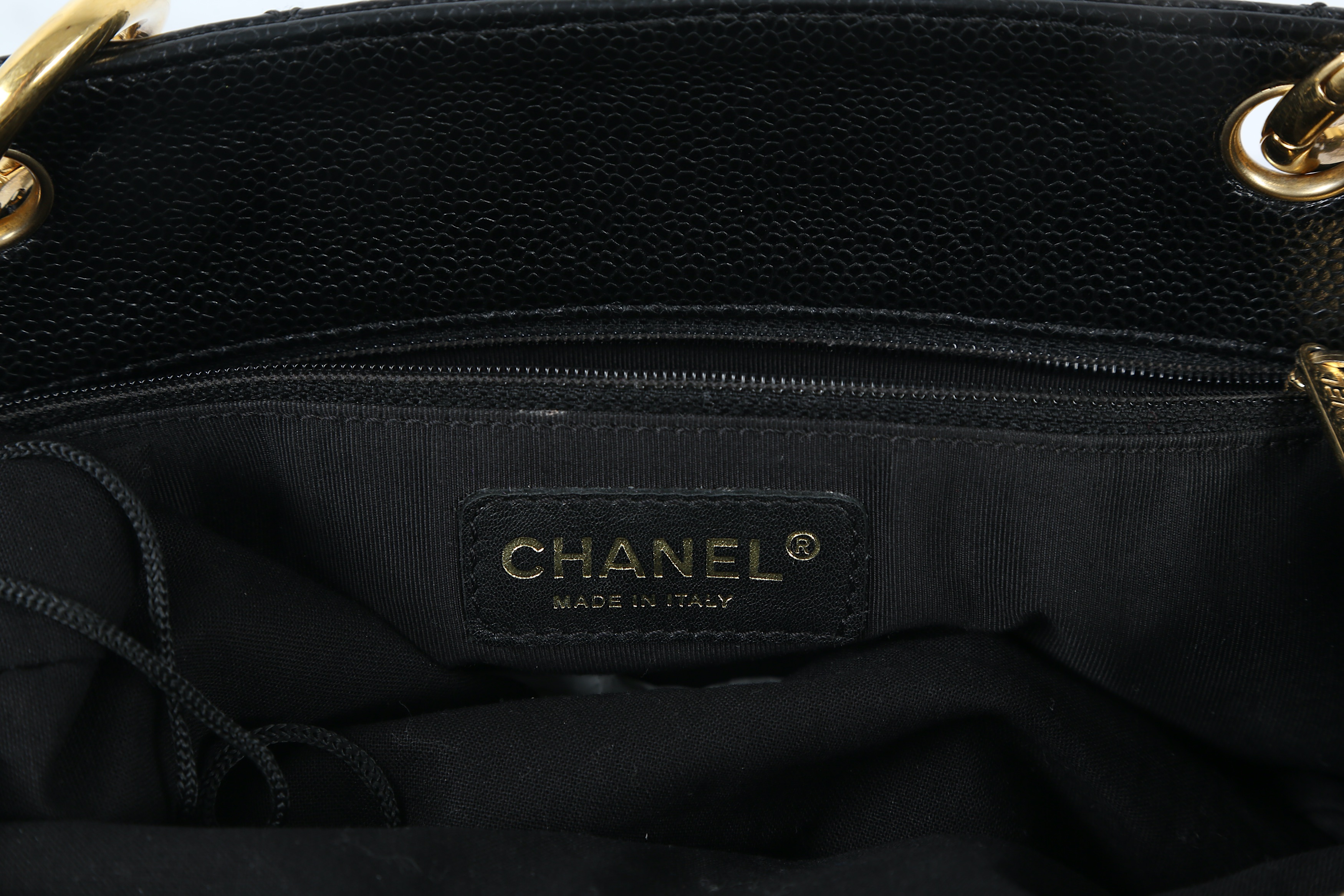 Lot 394 - Chanel Black Grand Shopping Tote (GST)