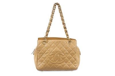 Lot 229 - Chanel Beige Petite Shopping Tote (PST)
