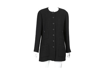 Lot 426 - Chanel Black Knitted Jacket - Size 46