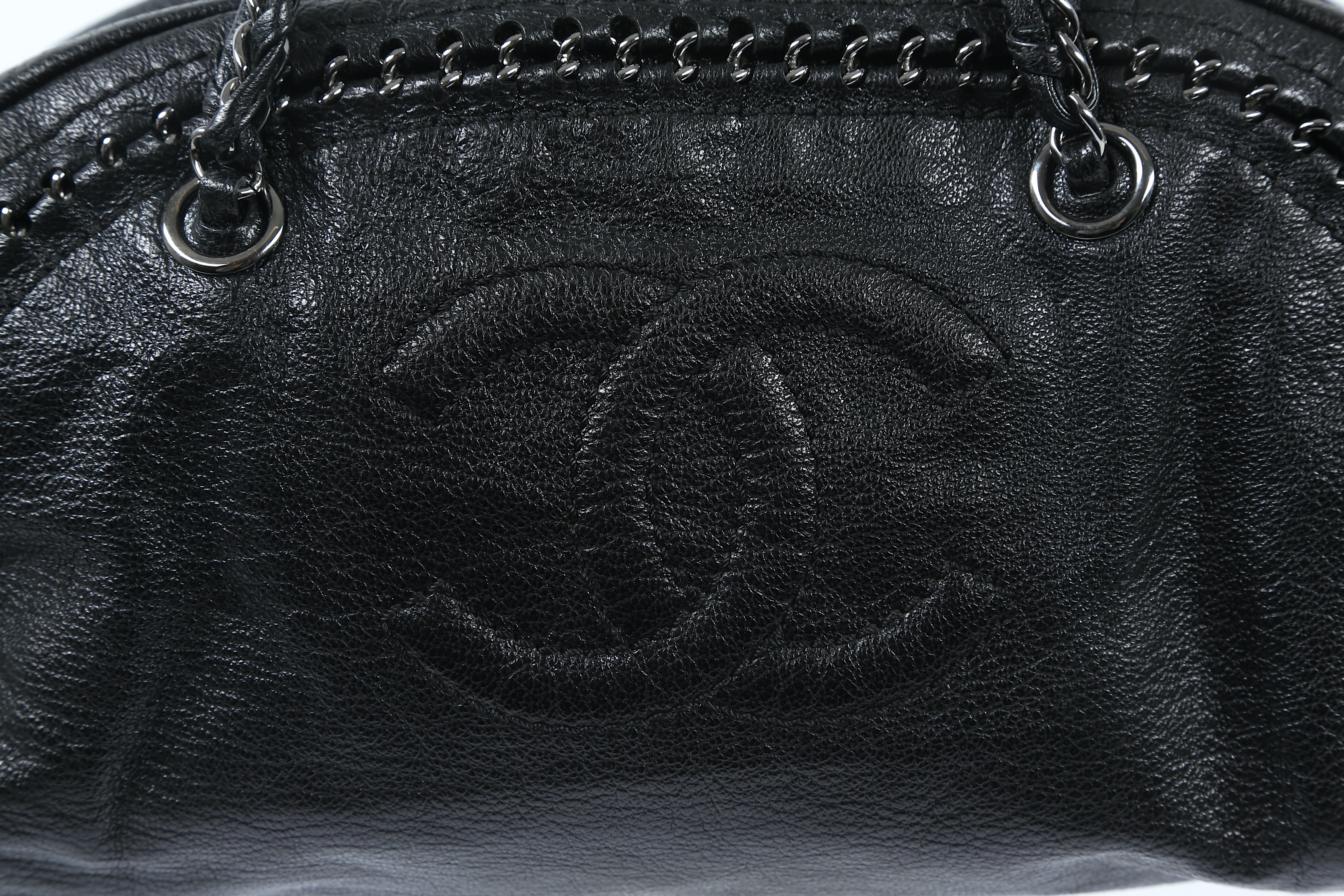 Chanel 2006 Luxe Ligne Large Metallic Leather Shoulder Bag