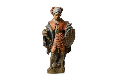 Lot 46 - AN EARLY 16TH CENTURY FLEMISH POLYCHROME...