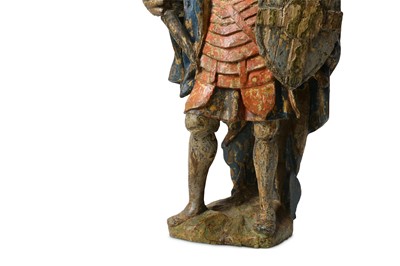 Lot 46 - AN EARLY 16TH CENTURY FLEMISH POLYCHROME...