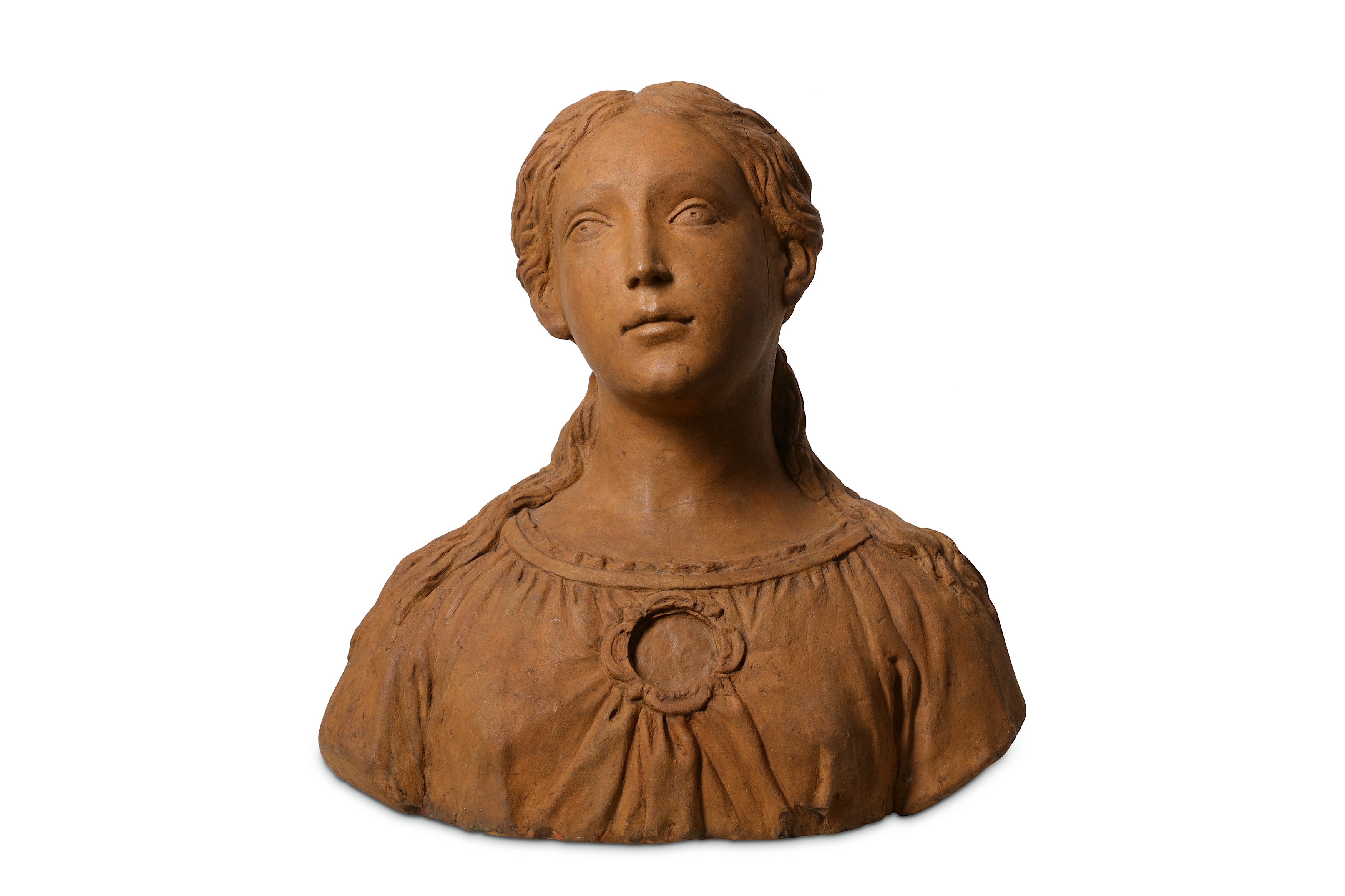 Lot 40 - AN ITALIAN RENAISSANCE TERRACOTTA RELIQUARY