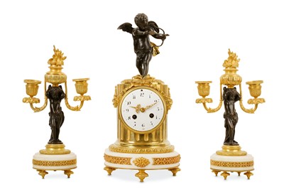 Lot 158 - AN EARLY 20TH CENTURY FRENCH GILT BRONZE AND...