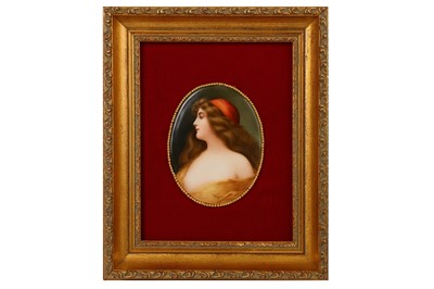 Lot 269 - A 19TH CENTURY GERMAN KPM PORCELAIN PANEL...