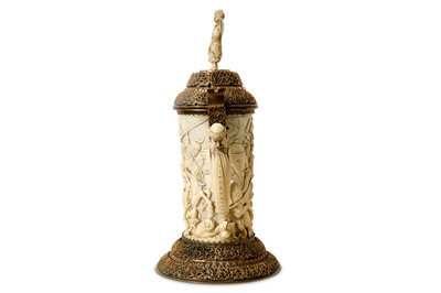 Lot 143 - A MAGNIFICENT 19TH CENTURY GERMAN IVORY...