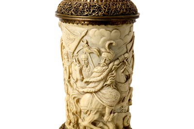 Lot 143 - A MAGNIFICENT 19TH CENTURY GERMAN IVORY...