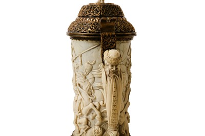 Lot 143 - A MAGNIFICENT 19TH CENTURY GERMAN IVORY...