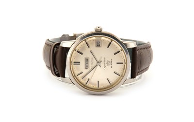 Lot 53 - CITIZEN. A MEN'S STAINLESS STEEL AUTOMATIC...