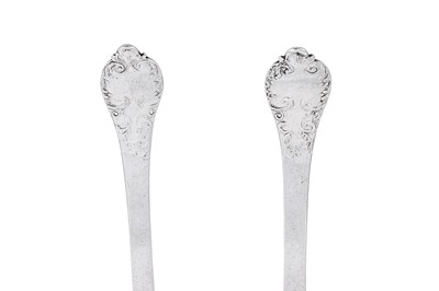 Lot 334 - A pair of Charles II sterling silver lace back trefid spoon, London circa 1670 by Jeremy Johnson