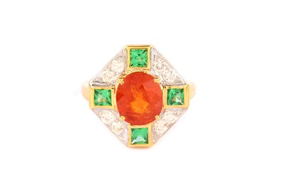 Lot 106 - A multi-gem and diamond dress ring