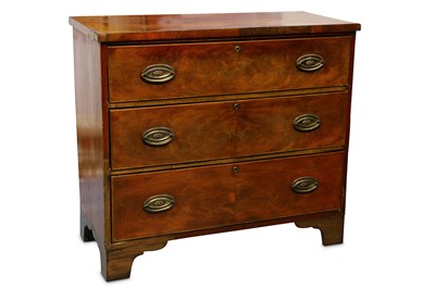 Lot 278 - An early 19th Century mahogany chest of three...